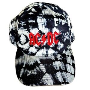 AC/DC Adjustable Baseball Cap Hat H3 Headwear Black Tie Dye